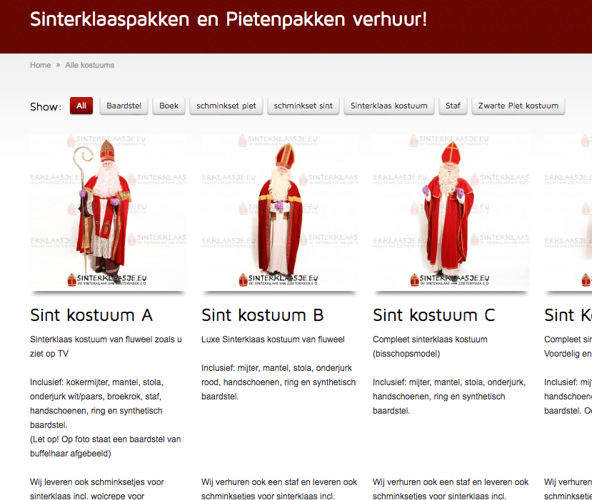 Website www.Sinterklaasje.eu